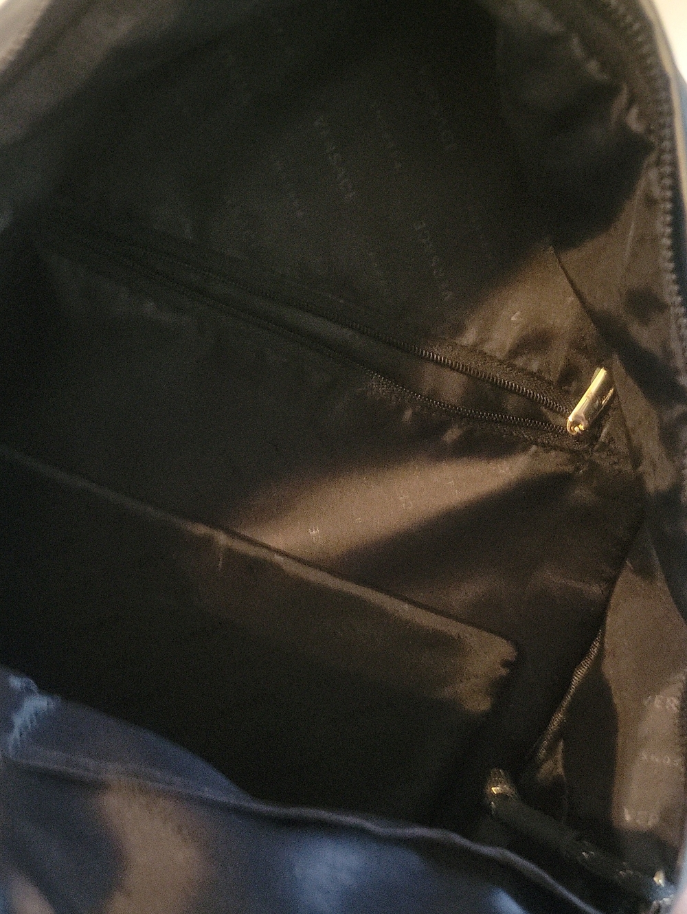 Versace Black Backpack with Gold Trim and Logo - Picture 7 of 8